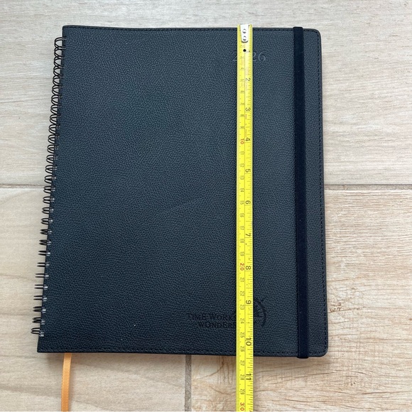 Poprun Softcover 2026 Weekly Monthly Planner Stationary Black Pebbled Academia - Picture 5 of 14